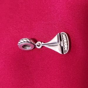 Pandora Sail Boat Charm with CZ accent Stones Slide Charm